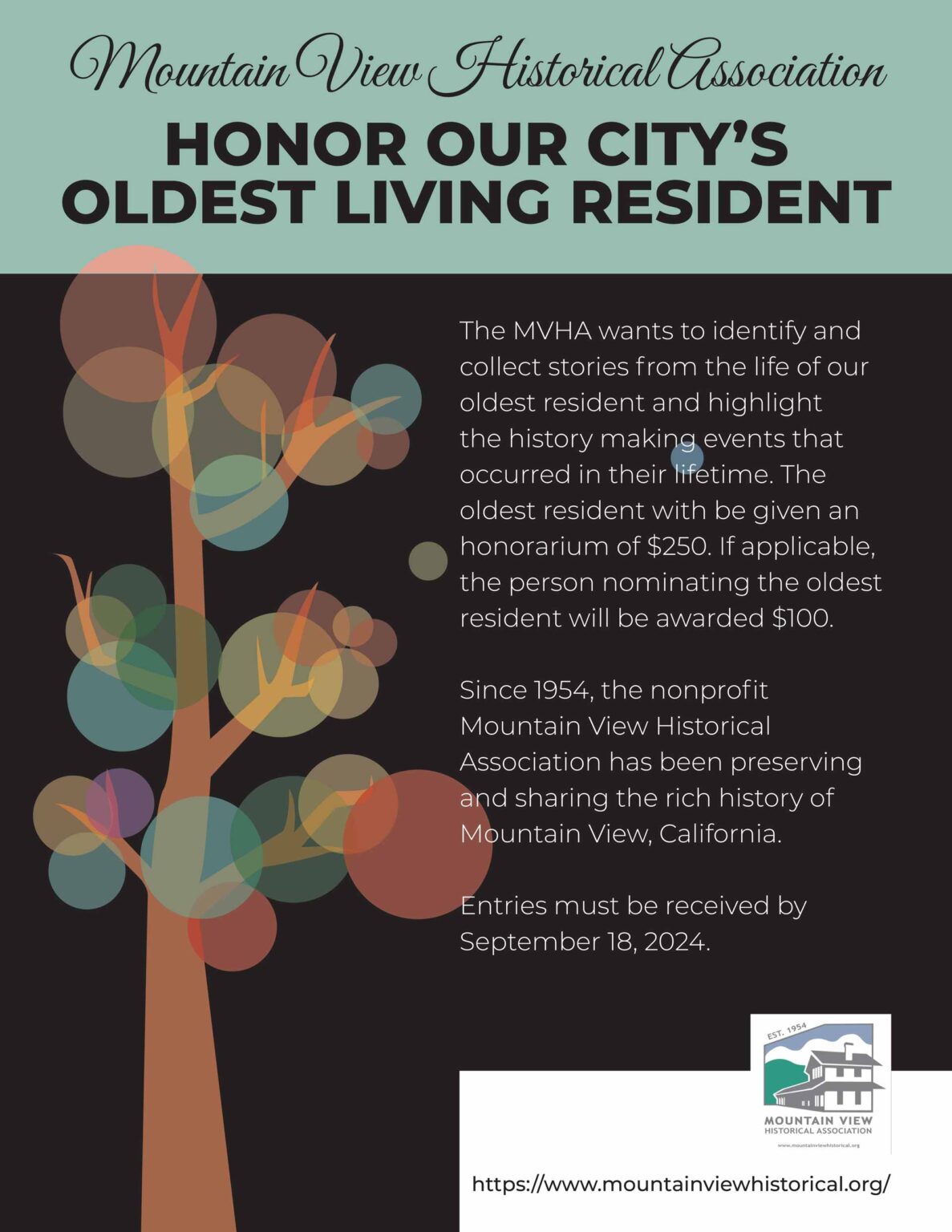 Mountain View Oldest Living Resident Flyer